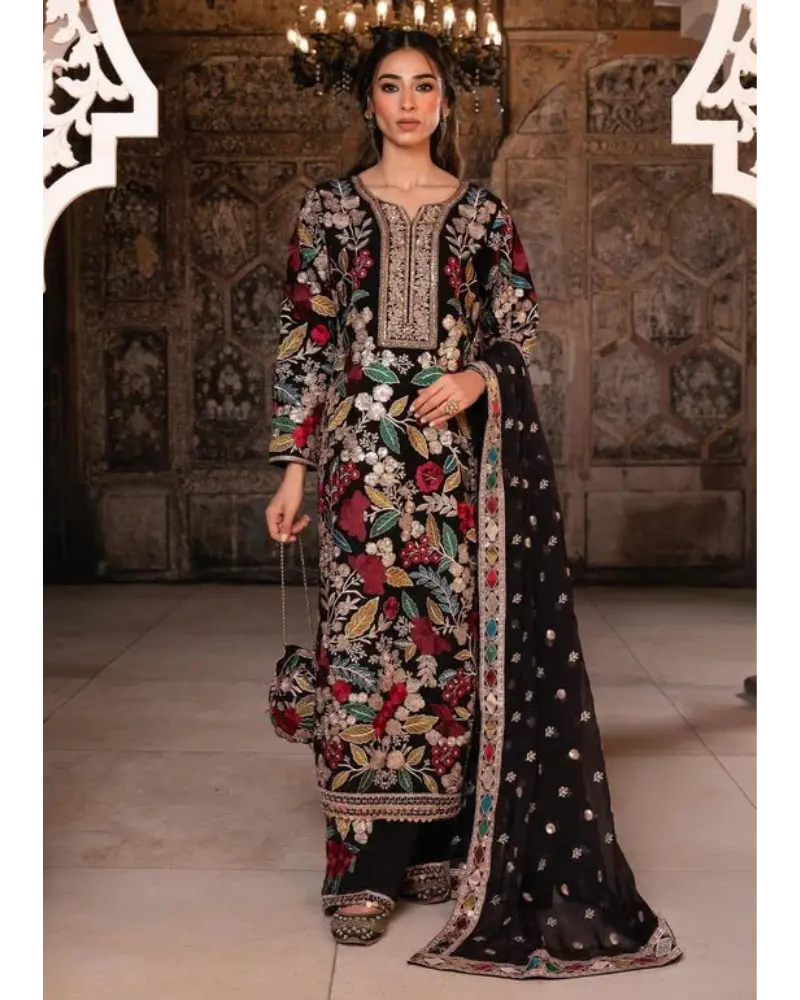 3pc Rang Rasiya Velvet Embroidered Unstitched