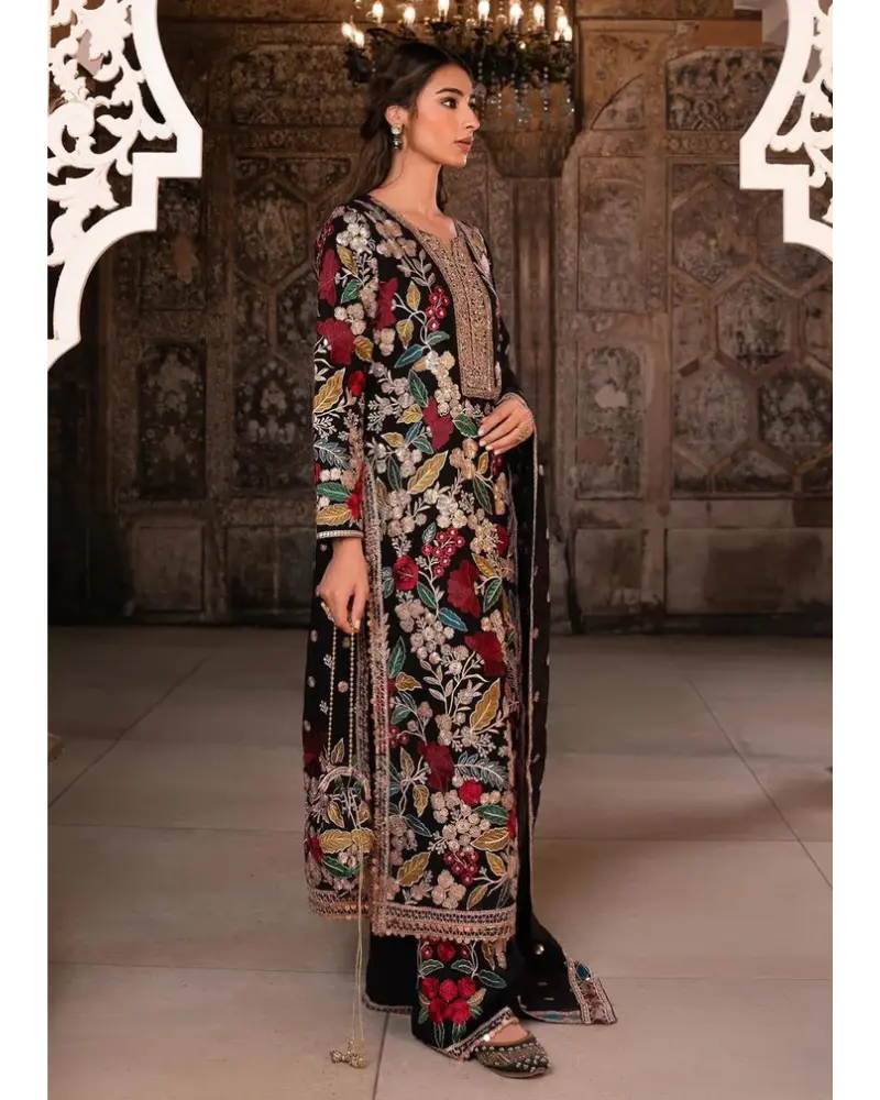 3pc Rang Rasiya Velvet Embroidered Unstitched