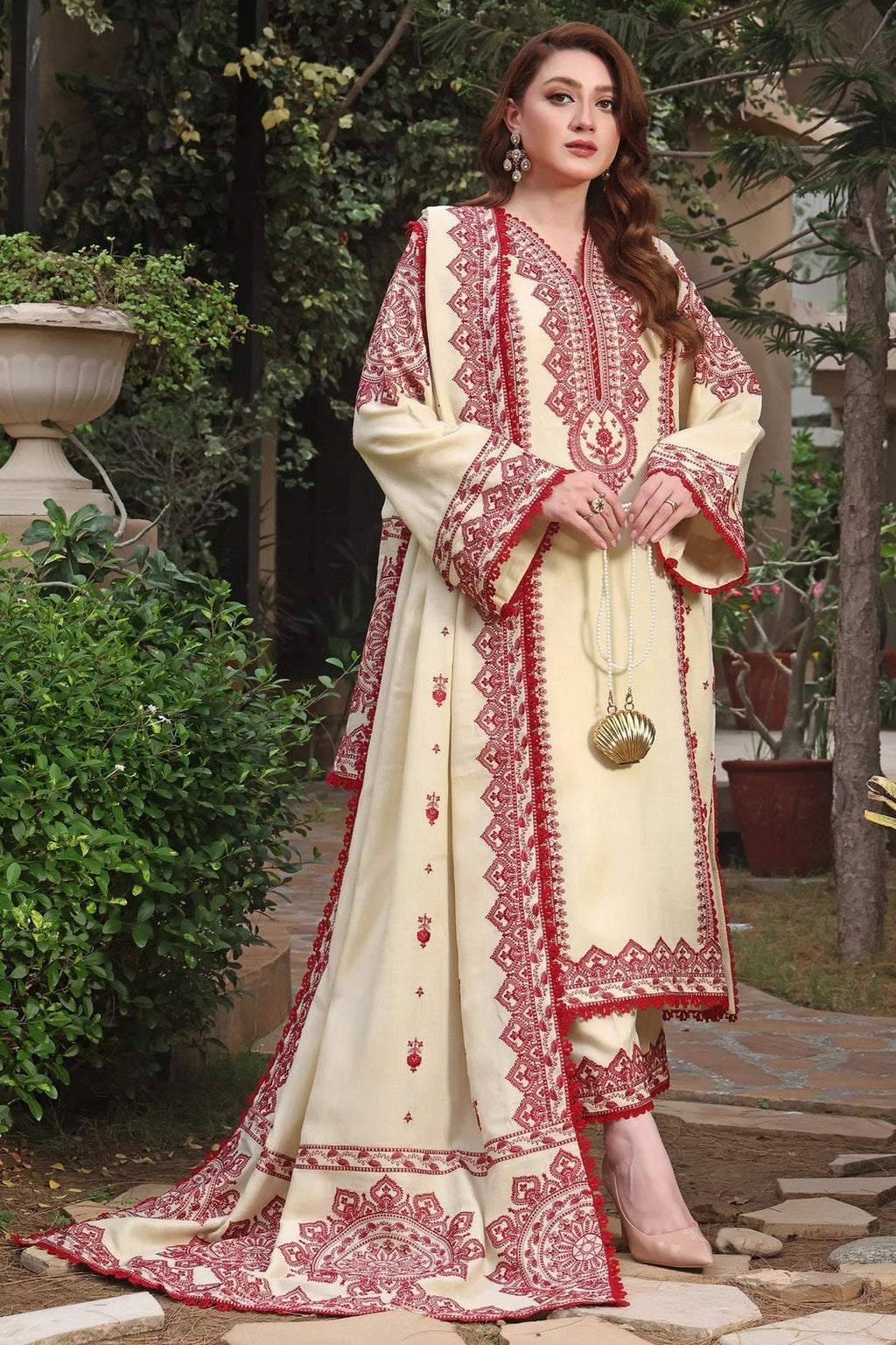 3pc Aneelas Dhanak Unstitched
