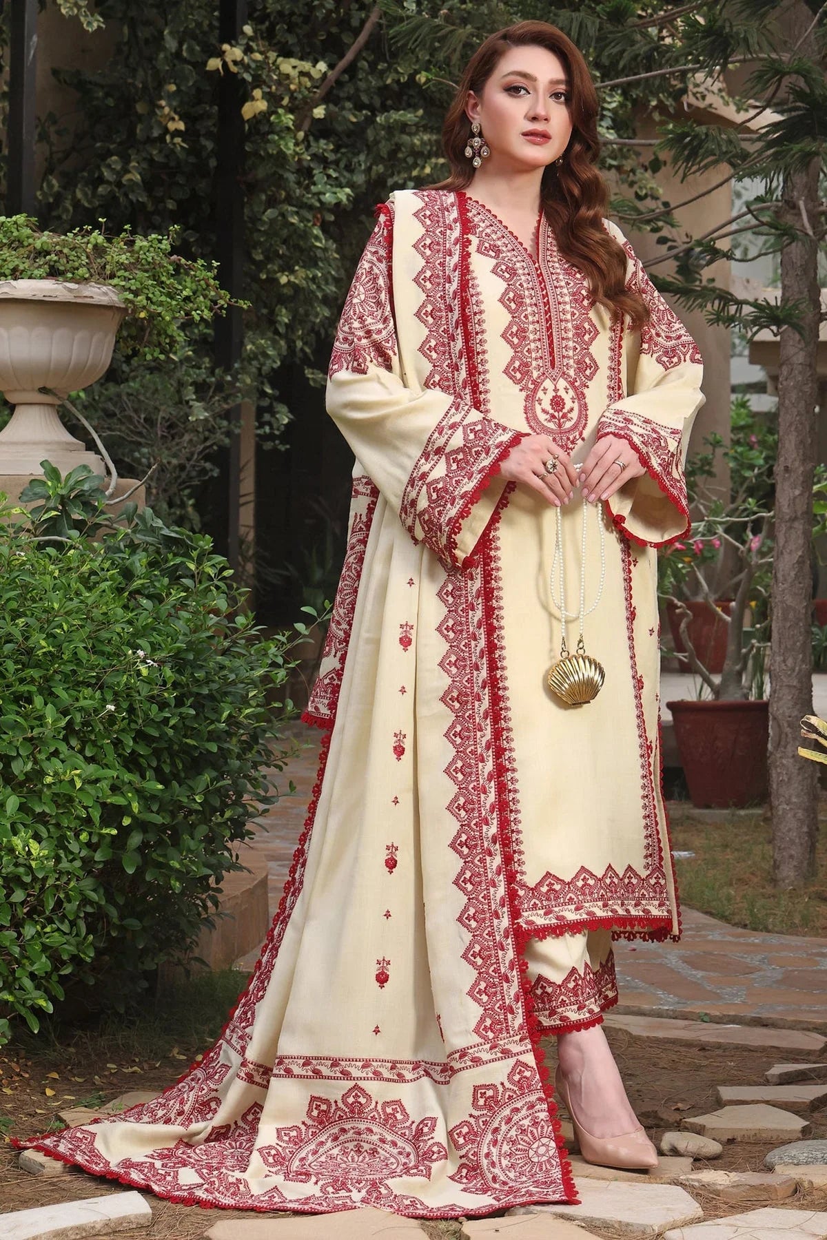 3pc Aneelas Dhanak Unstitched