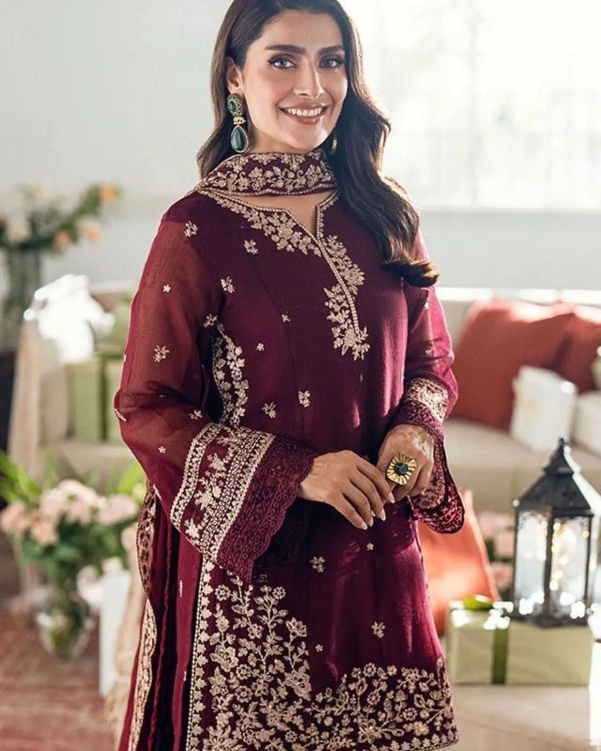 3pc Shrenz Silk Unstitched