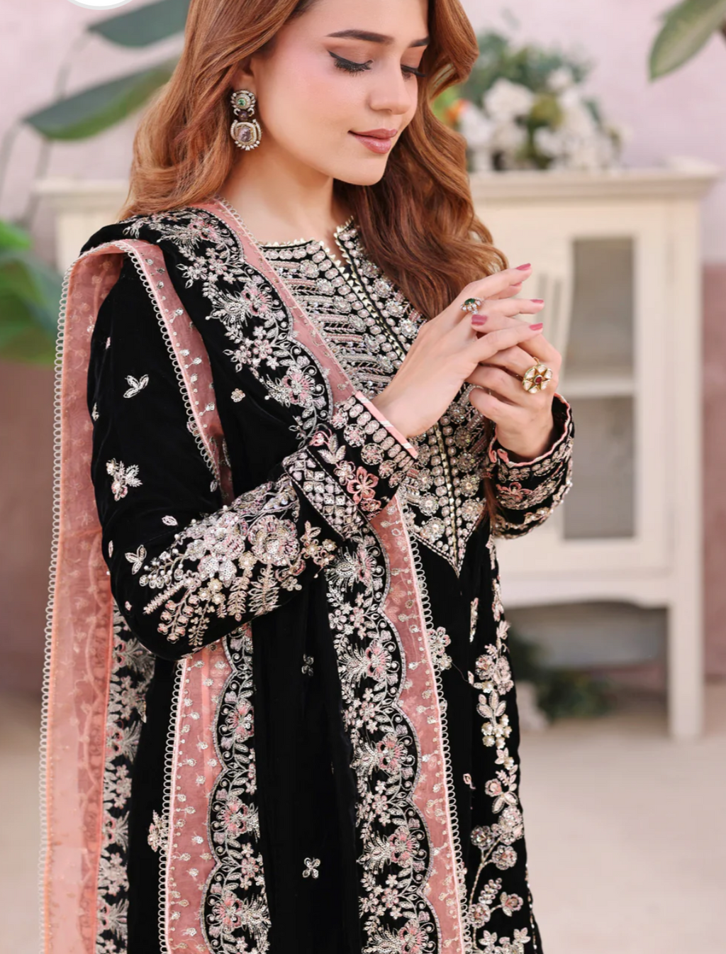 3pc Aneelas Luxury Velvet Unstitched