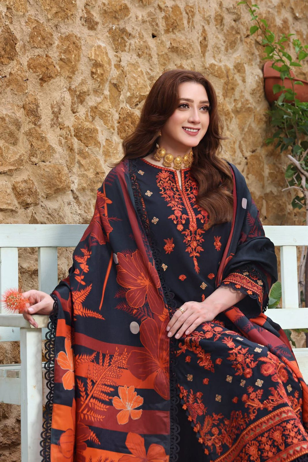 3pc Aneelas Dhanak Unstitched