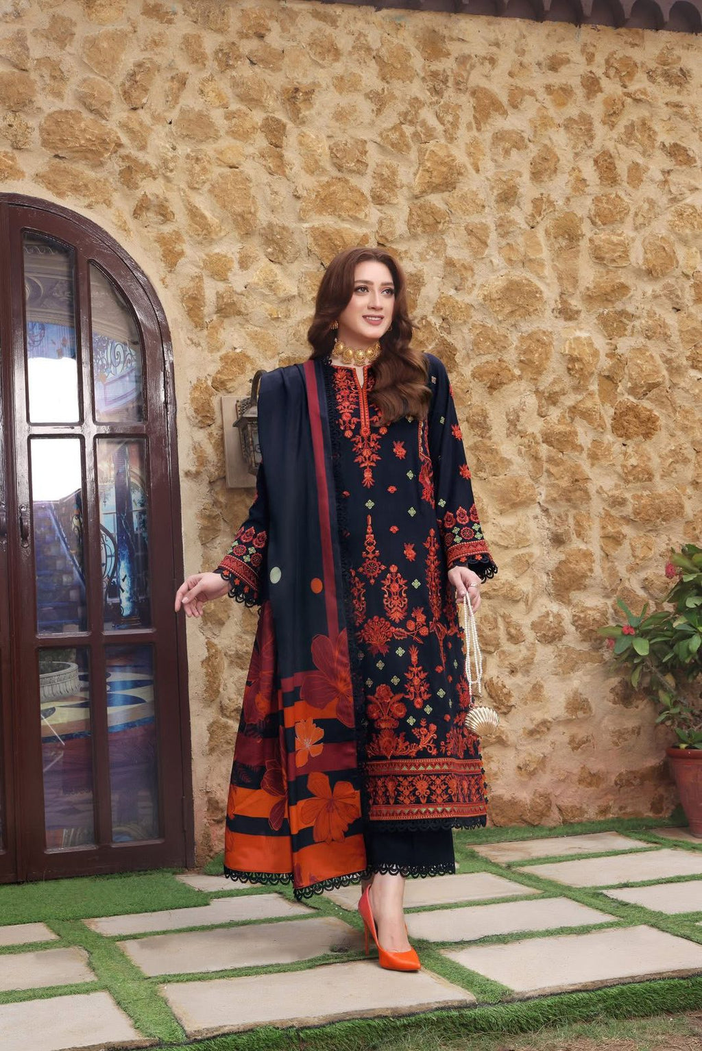 3pc Aneelas Dhanak Unstitched