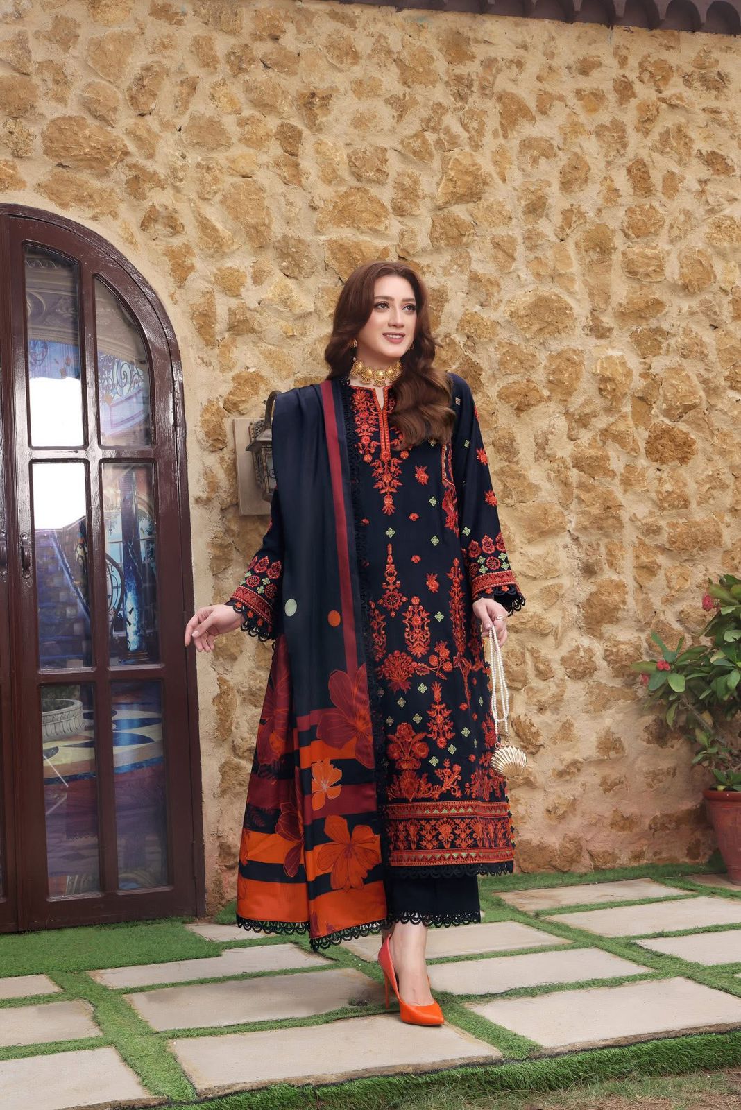 3pc Aneelas Dhanak Unstitched