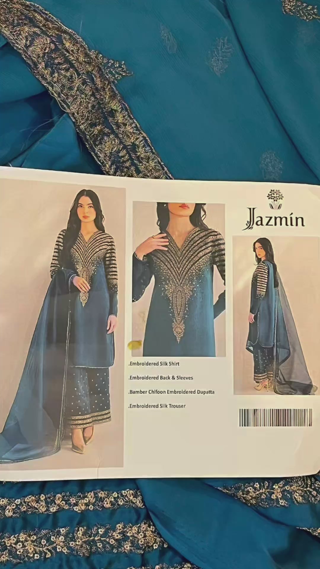 3pc Jazmin Silk Unstitched