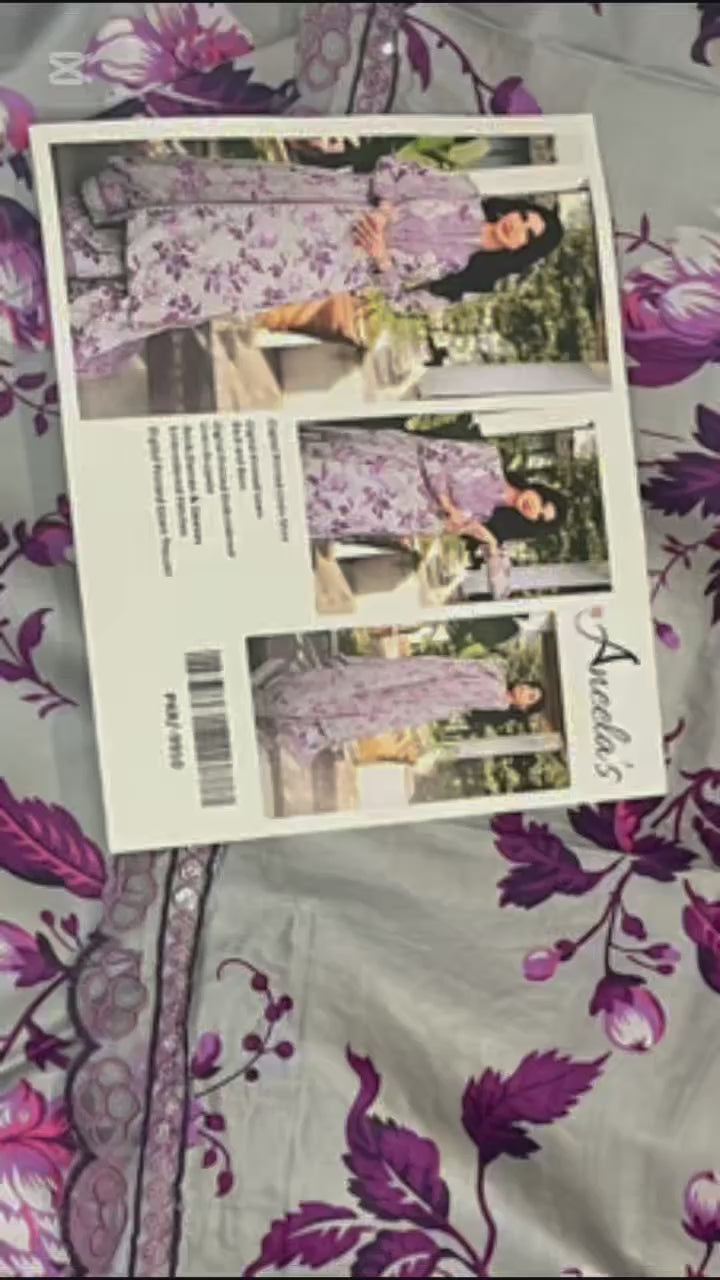 3pc Aneelas Linen Unstitched